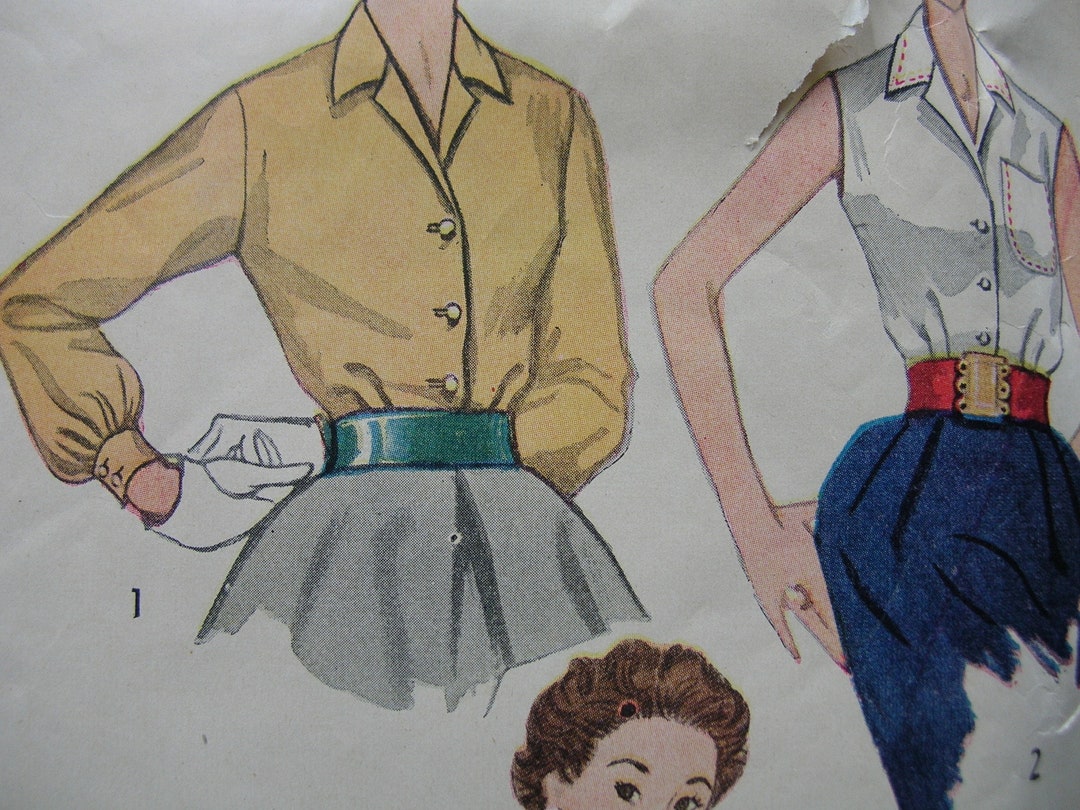 1950s Simplicity #4256 PARTIALLY UNCUT/UNUSED Vintage Sewing Pattern ...