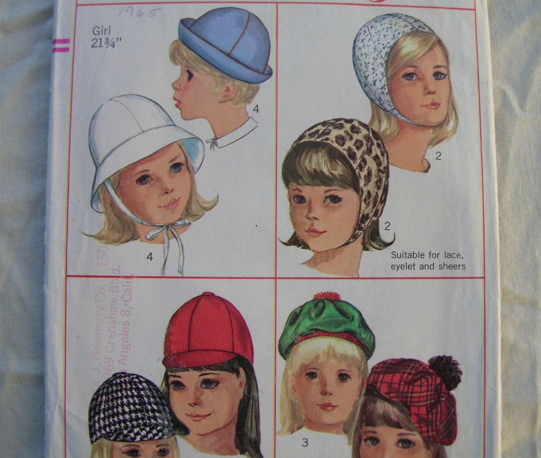1960's Simplicity Child's Dress, Hat and Coat with Detachable Collars - 1 yrs - Chest 20