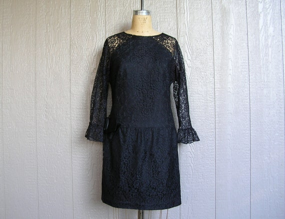 Vintage 20s BLACK LACE AFFAIR Dress