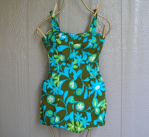 Vintage 50s/60s BOMBSHELLl AT WAIKIKI Bathing Suit