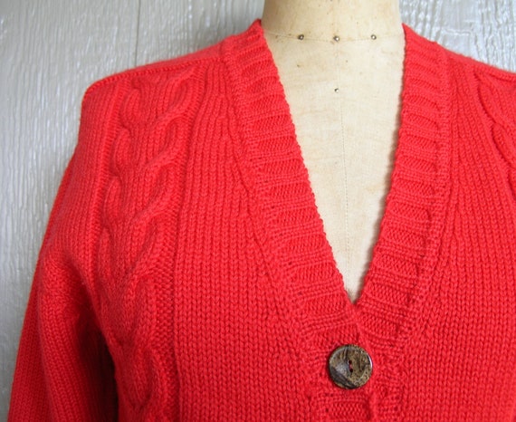 Vintage 70s COZY CABIN CHIC Knit Cardigan and Pan… - image 3