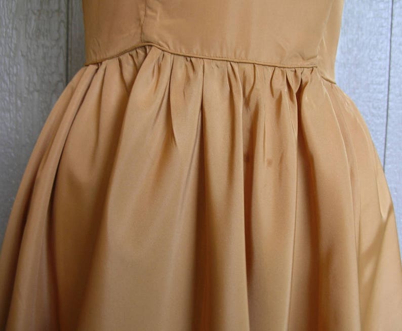 Vintage 50s GLAMOUR GIRL GOLD Evening Dress and Jacket