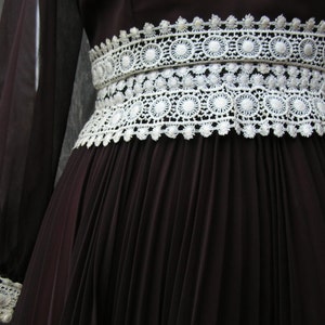 Vintage 60s CHOCOLATE And CREAM Party Dress image 4