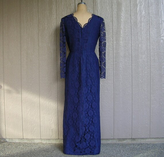 Vintage 60s Lace Evening Dress WIGGLE WALK WOMAN - image 4