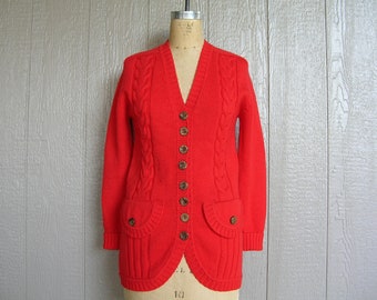 Vintage 70s COZY CABIN CHIC Knit Cardigan and Pants