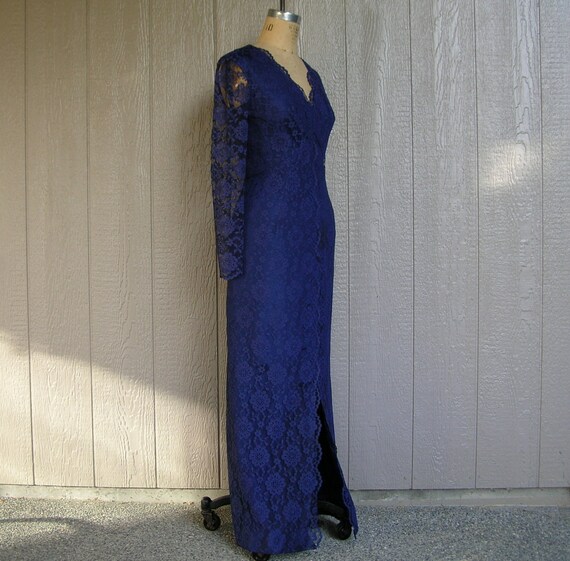 Vintage 60s Lace Evening Dress WIGGLE WALK WOMAN - image 3