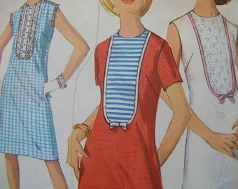 1960s Simplicity #5964 Vintage Sewing Pattern Juniors' A LINE DRESS Size 11 Bust 31 1/2