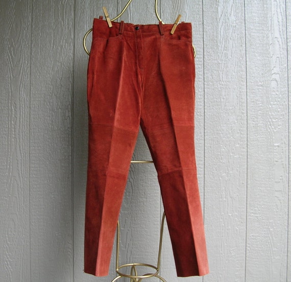 Vintage 70s COOL CAT WALK Suede Pantsuit - image 4