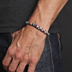 Gifts for guys - Mens Jewelry Man Bracelet. Cord bracelet for men. Adjustable bracelet. Surfer cali style layering bracelet Present for Men