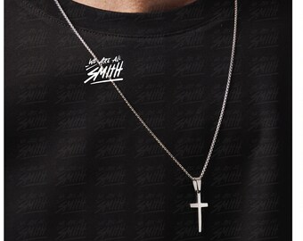 Waterproof Men's Necklace / Man Cross Necklace / Cross Pendant for men / Silver cross necklace / man necklace / Gift for Men, brother, uncle