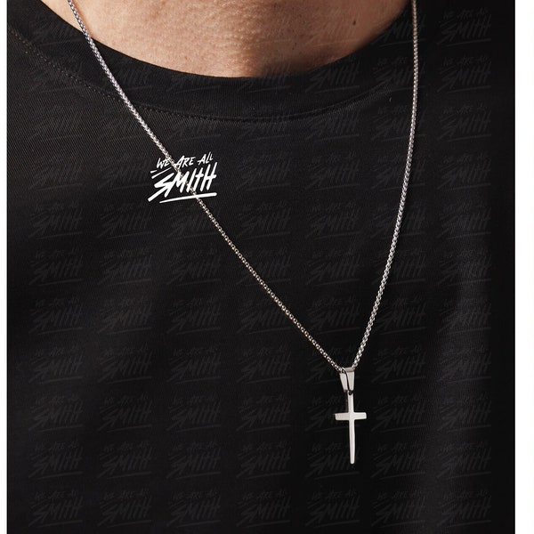 Waterproof Men's Necklace / Man Cross Necklace / Cross Pendant for men / Silver cross necklace / man necklace / Gift for Men, brother, uncle