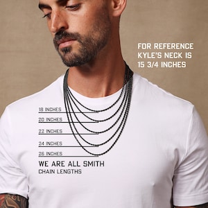 Black Rope necklace - 316L Stainless Steel black necklace - rope chain necklace for guys - men&#39;s jewelry - black jewelry - rope braid link