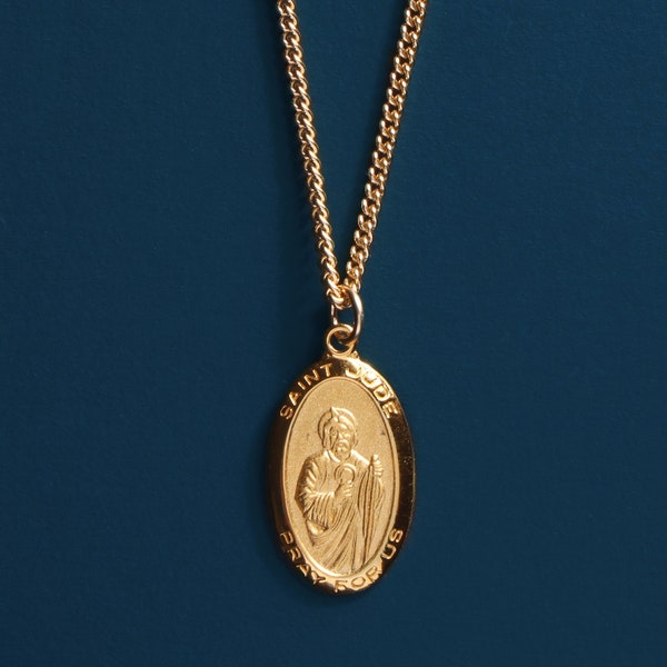 Gold St Jude Medal Etsy