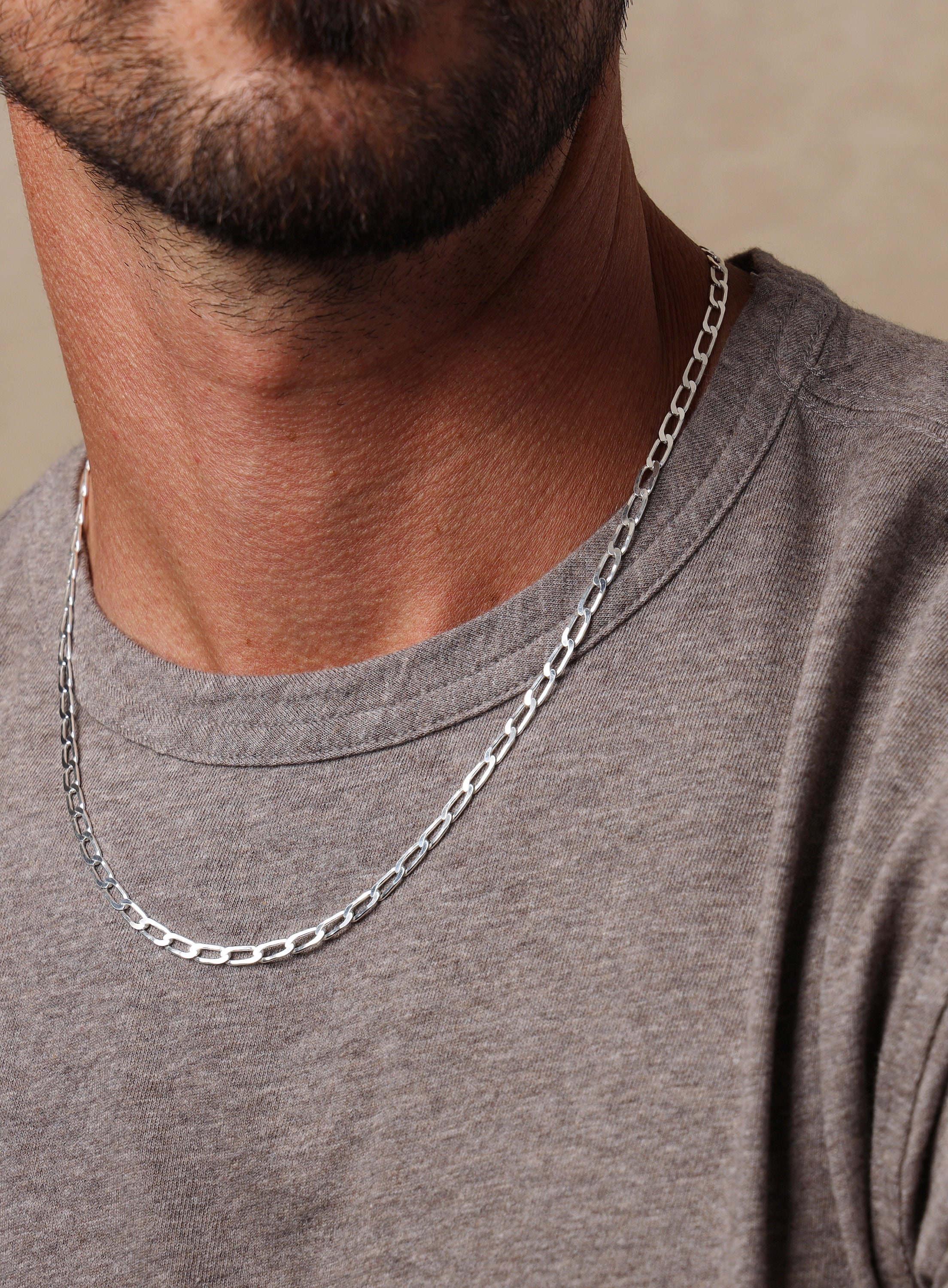 Necklace Set: Silver Rope Chain and Large Silver Cross — WE ARE ALL SMITH