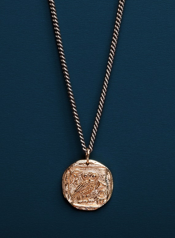Buy Owl Zircon Silver Pendant, Owl Pendant, Owl Necklace, Greek Necklace,  Greek Pendant, Athena Pendant, Greek Jewelry, Athena Necklace,owl Gift  Online in India - Etsy