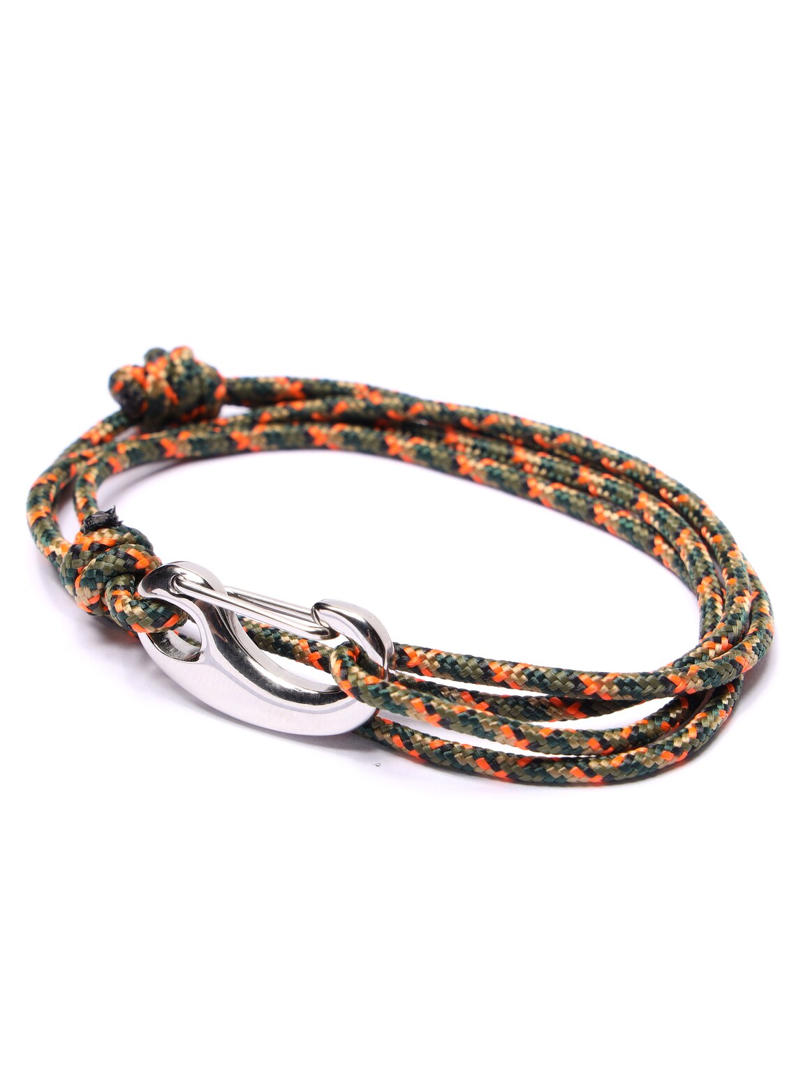 Mens Bracelet Wrap around camo orange bracelet for men Etsy