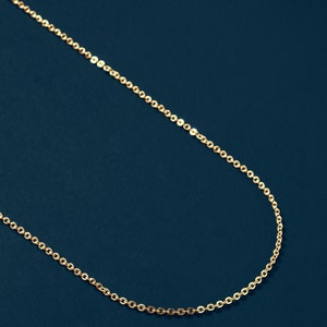 Gold chain necklace for men THIN 1mm cable chain necklace for guys Minimalist jewelry gifts for men, son, brother, boyfriend, husband image 4