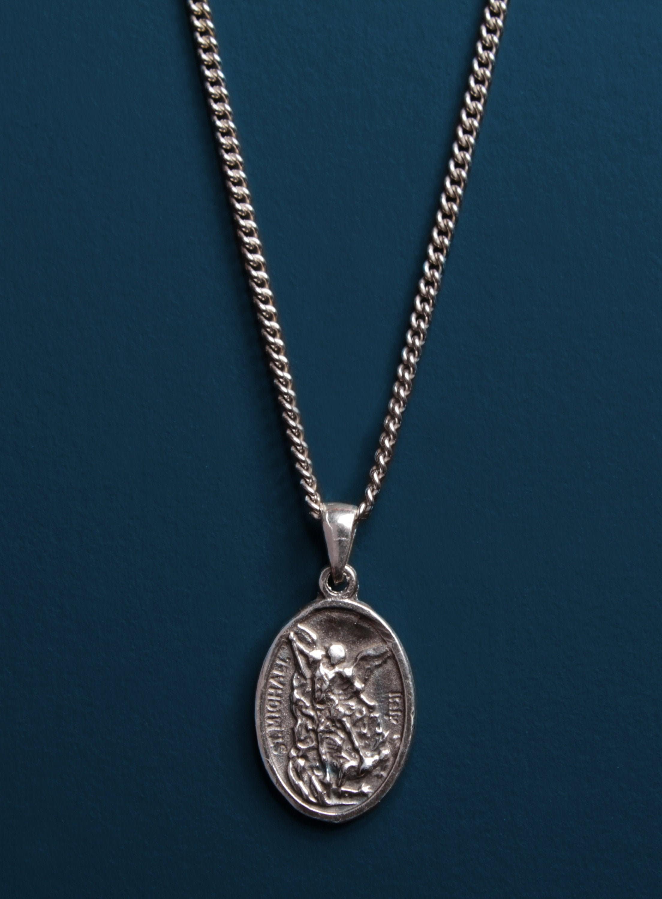 Mens st michael pendant hot sale