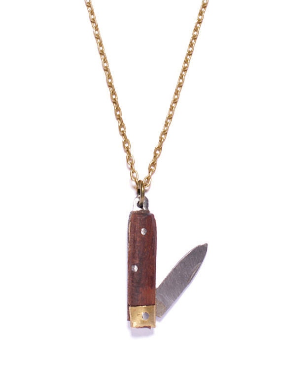 Knife Necklace. Men's necklace. Jewelry for him Mini Etsy