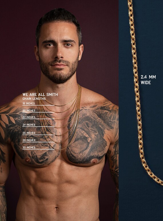 Men's Gold Chain Necklaces in Different 