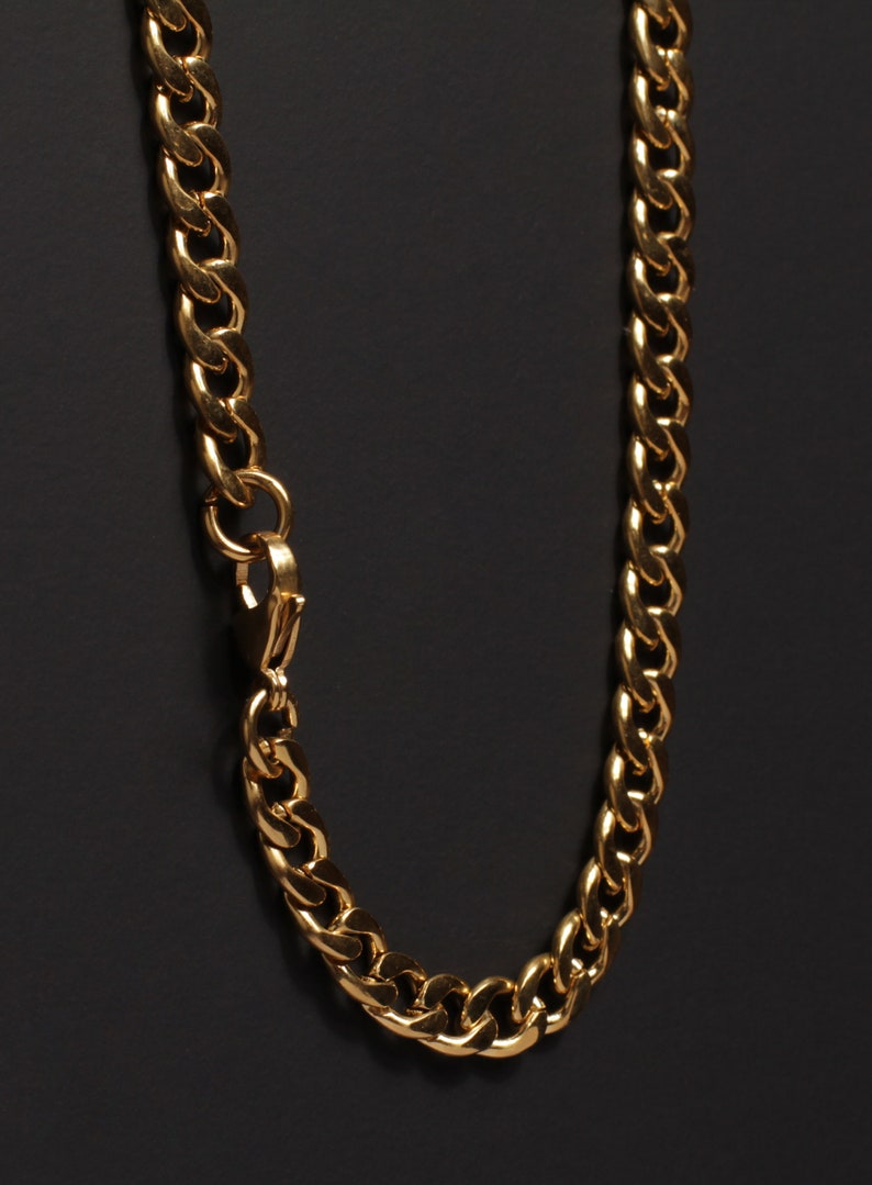 7mm Gold Curb Chain Necklace for Men / Mens Jewelry Gold Etsy