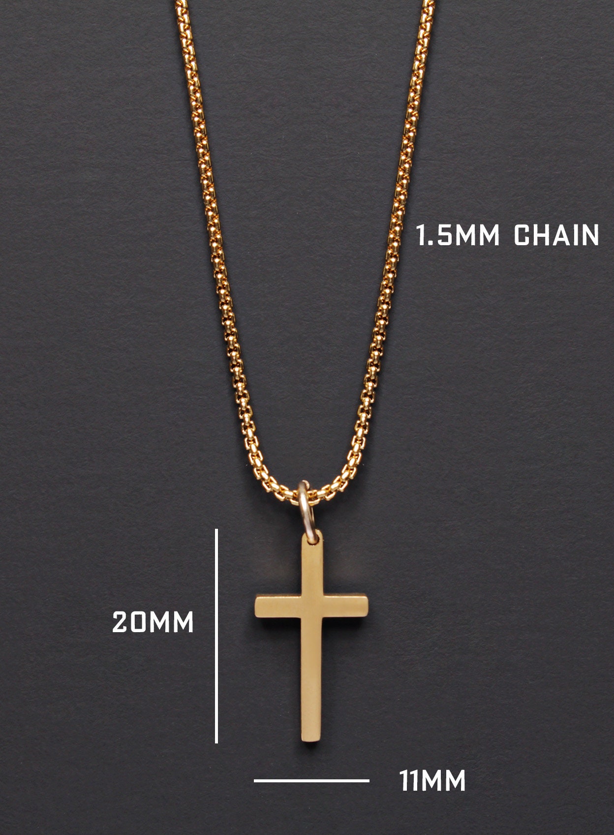 Mens gold cross and chain deals