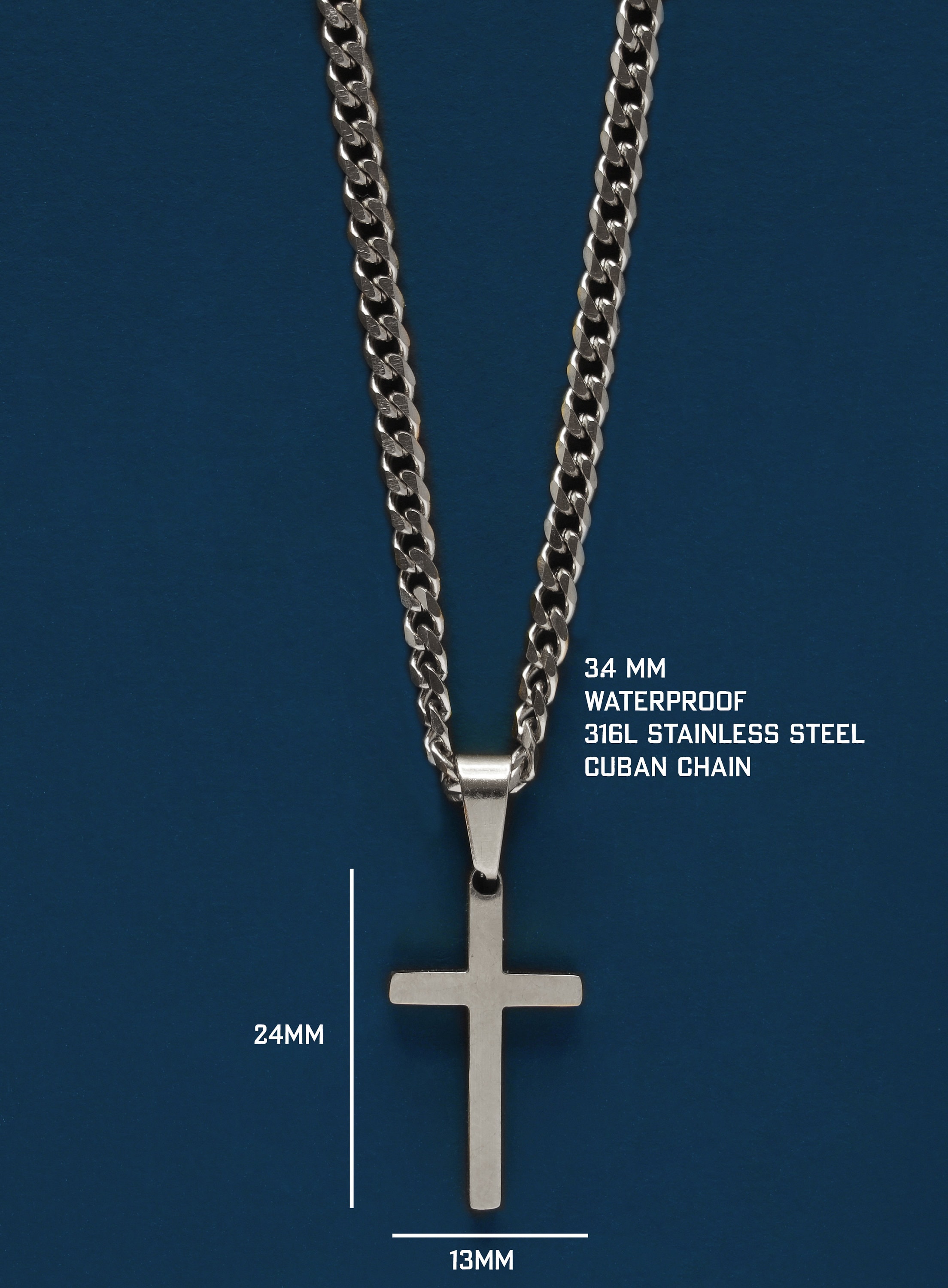 Mechanical Cross Necklace - Silver – MODERN OUT