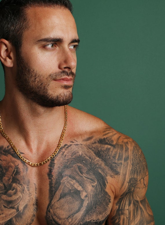 7mm Thick Chain for Men / Men's Gold 