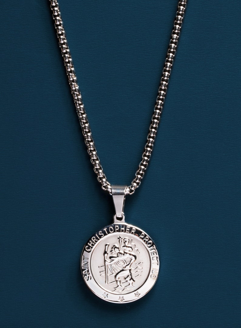 Waterproof Saint Christopher Necklace Gifts for Him - Etsy