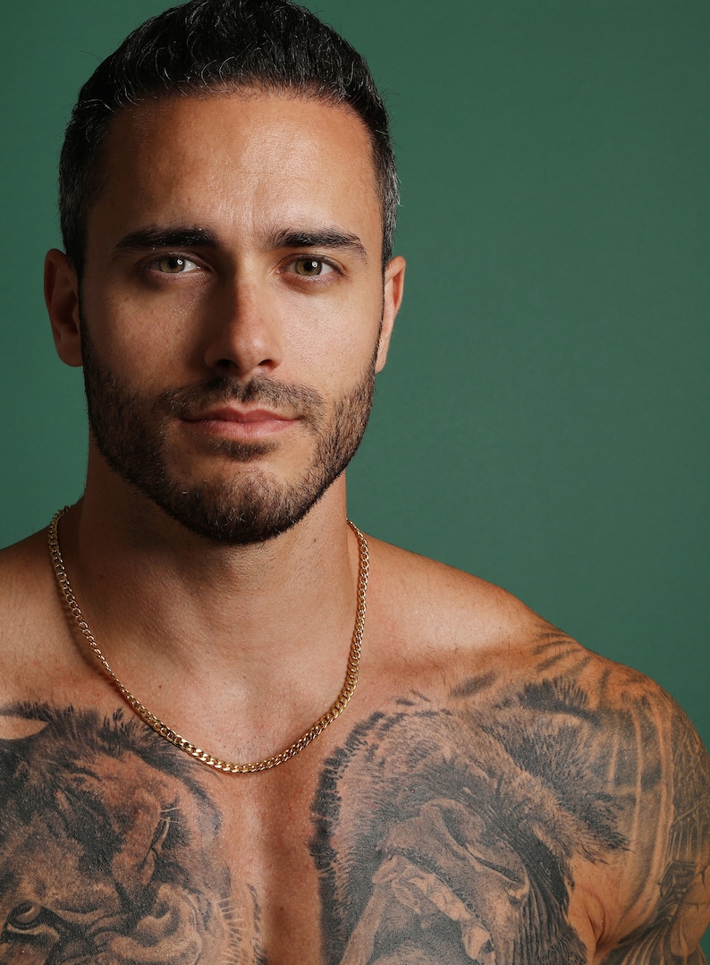 5mm Gold Curb Chain Necklace for Men / Men's Fashion Gold Etsy