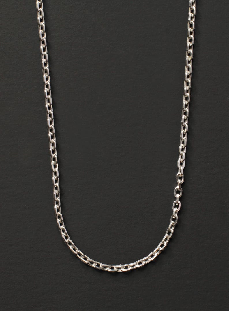 Sterling Silver Chain Necklace for Men .925 Sterling Silver Etsy