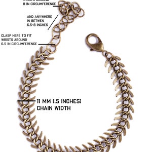 Men's Bracelet Spine shaped brass bracelet for men and women Mens Jewelry Adjustable Brass bracelet for Men Spine chain bracelet image 6