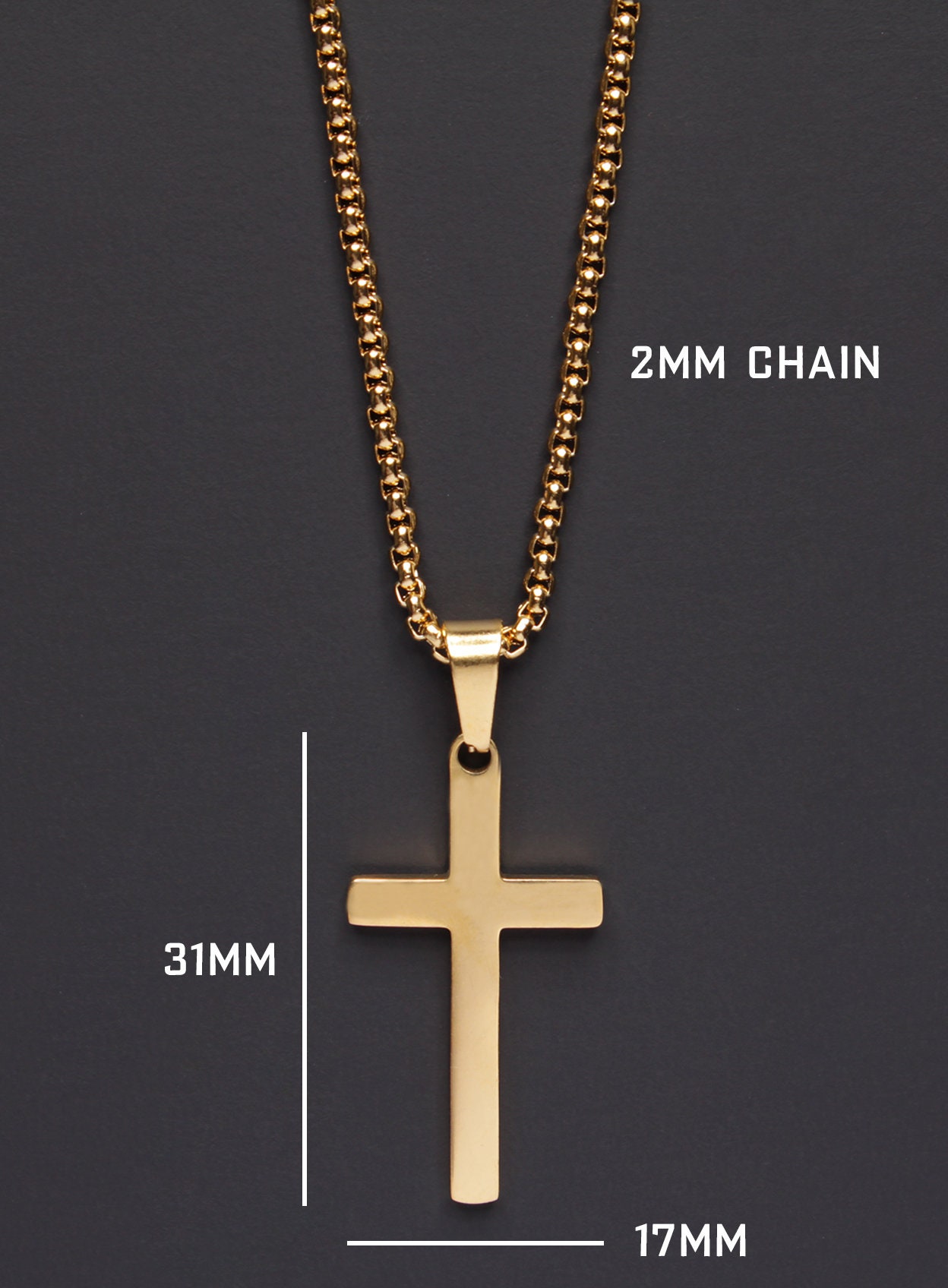 Cross Necklace for men Men s gold cross necklace Men s Jewelry Gold cross pendant necklace for men gold chain necklace stainless. Etsy