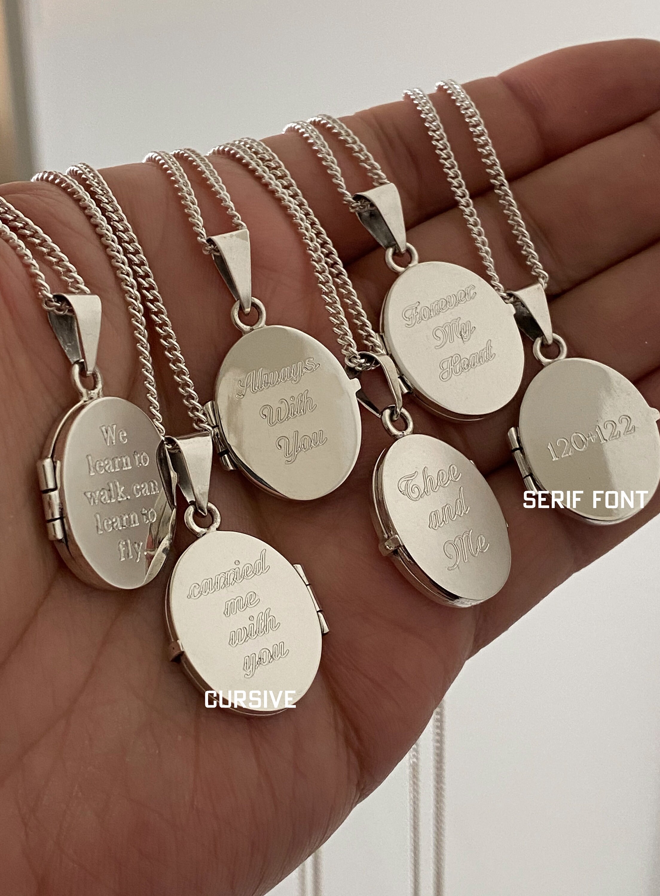 Mens Locket personalised 20 inch chain silver ref MSL1