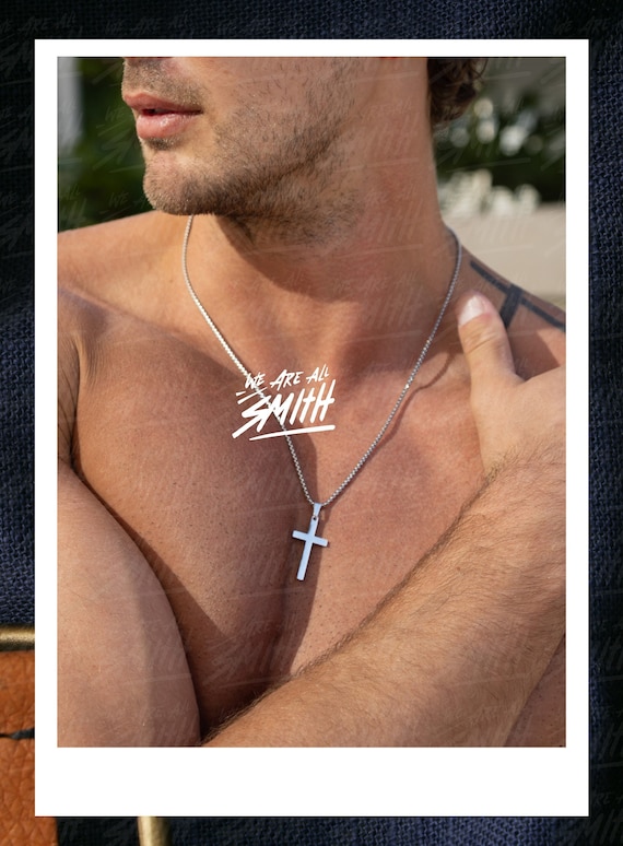 Buy Set of 2 Cross and Bar Men's Pendants Necklace (24 Inches) in Stainless  Steel | Tarnish-Free, Waterproof, Sweat Proof Jewelry at ShopLC.