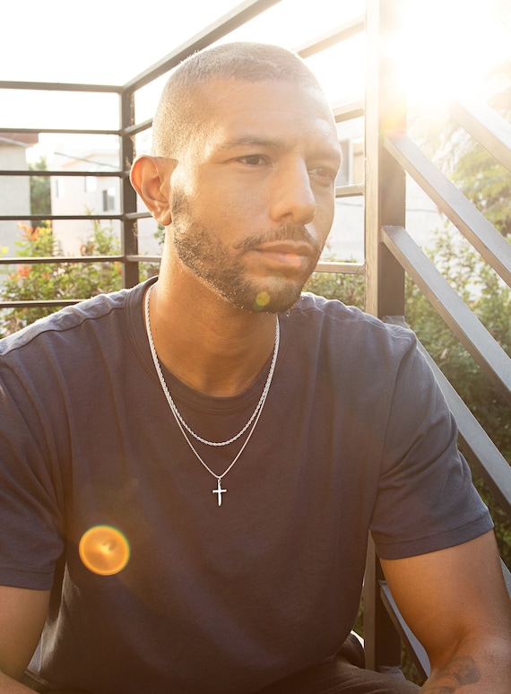 Mens layered necklace set deals