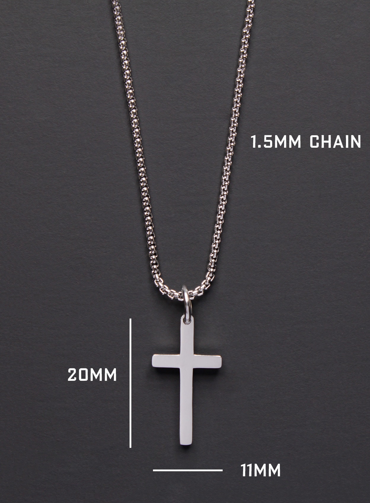 Waterproof Cross Necklace for Men Men's 