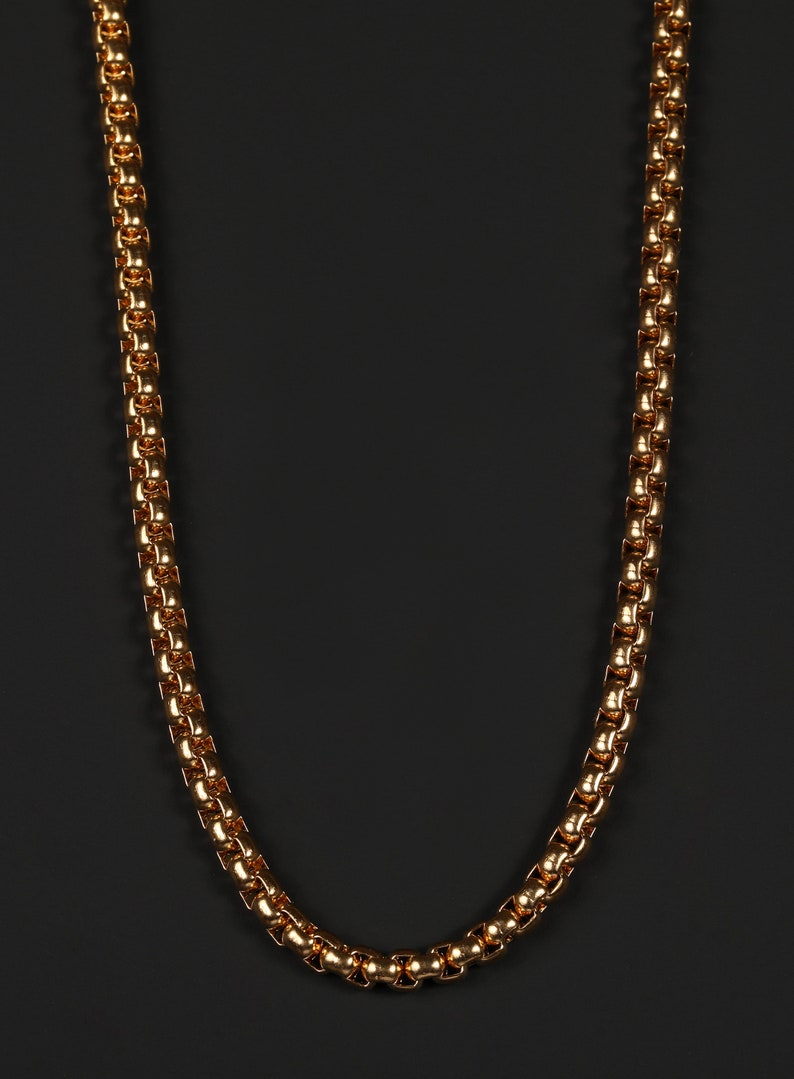 Men Jewelry Gold Chain Necklace 10k gold plated over stainless Etsy