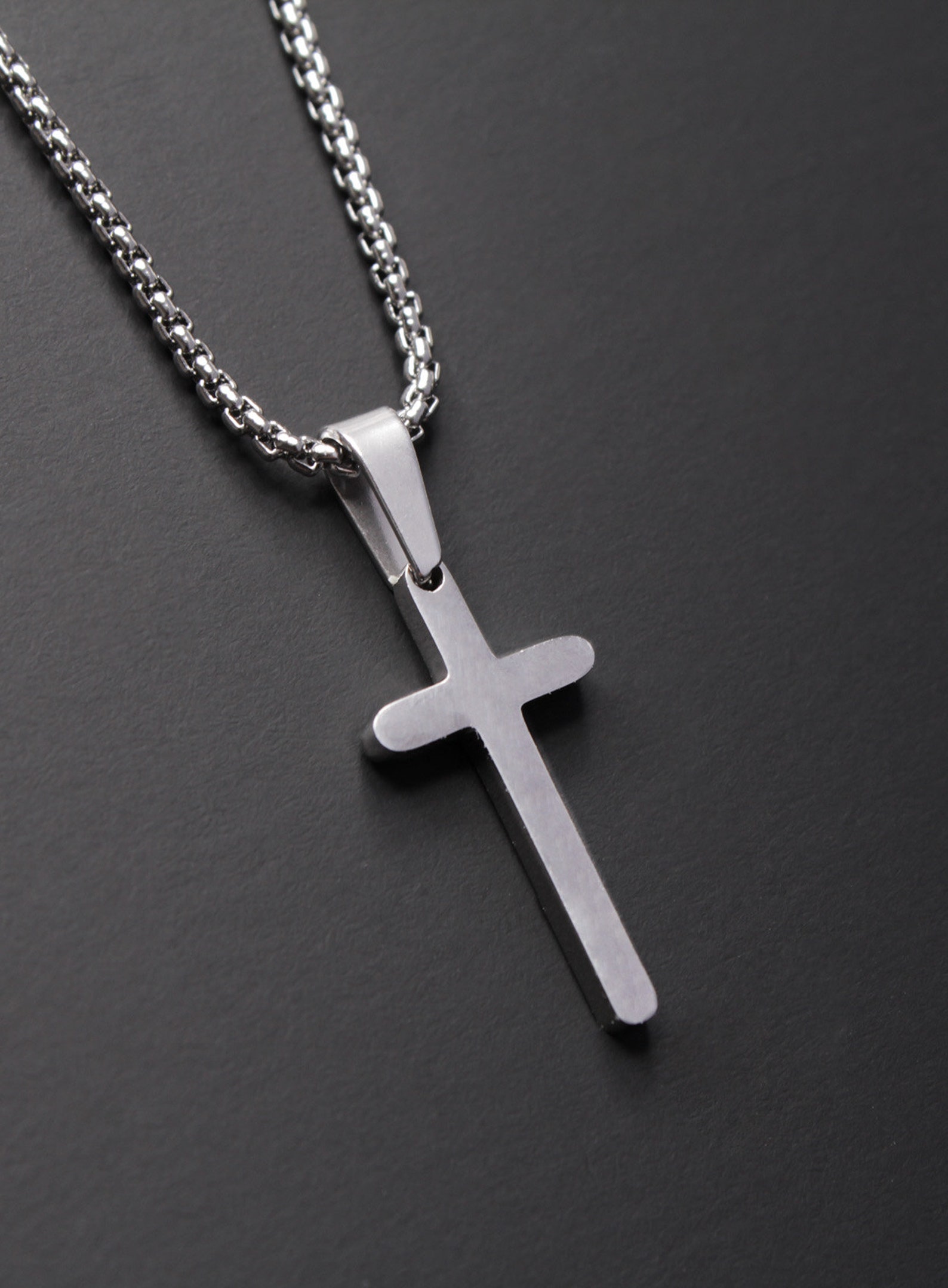 Waterproof Mens Necklace Small Cross Necklace Men's - Etsy