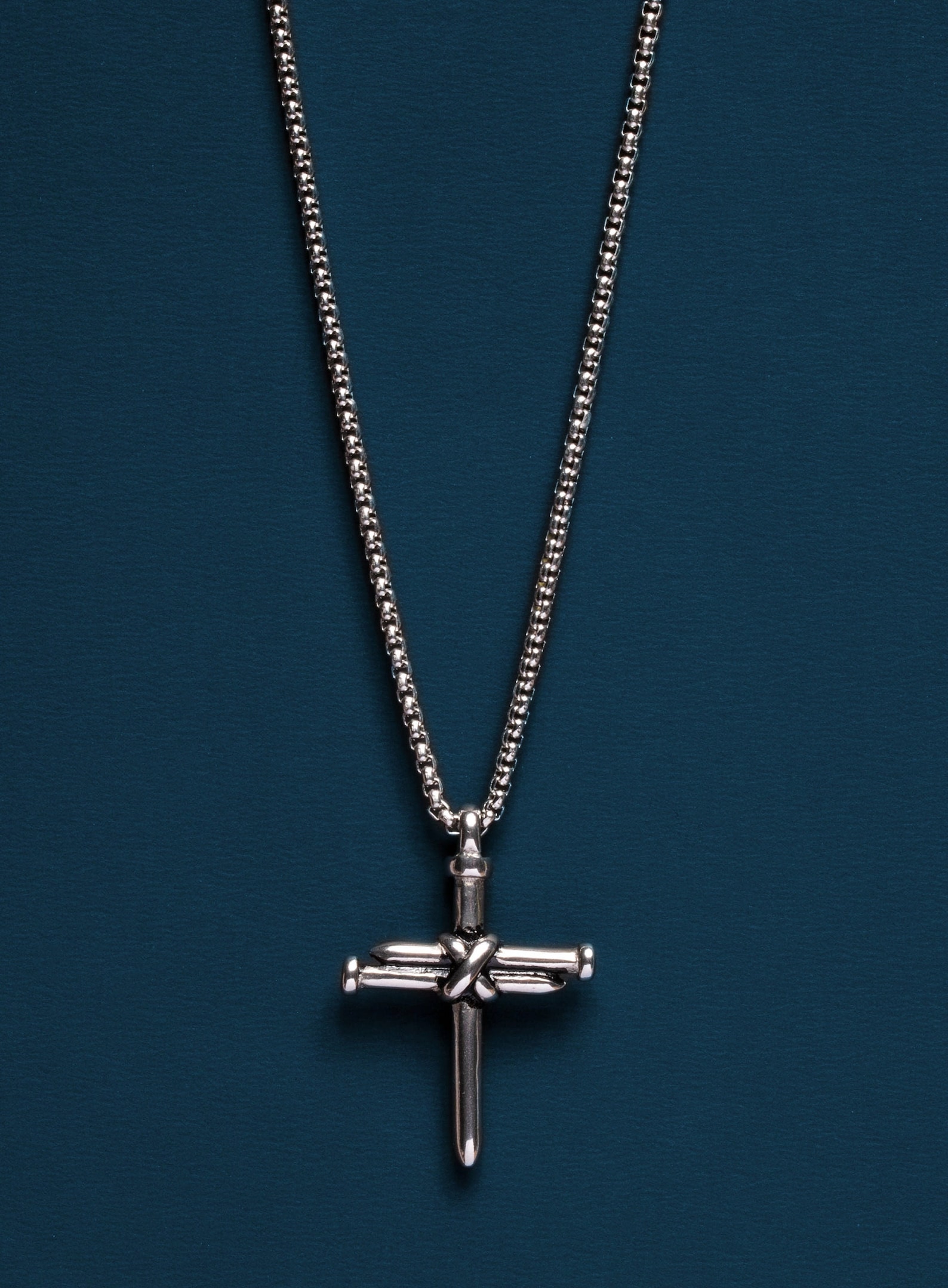Waterproof Men's Cross Necklace Silver Cross Necklace Etsy