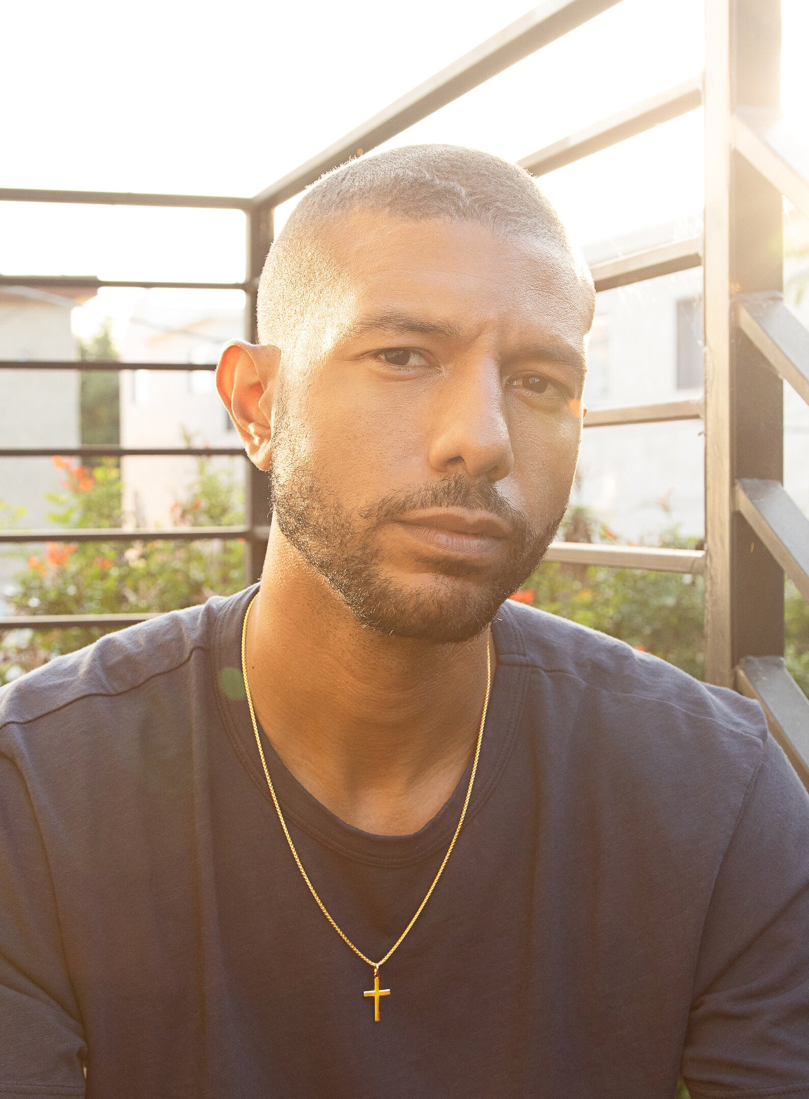 Men's Gold Cross Necklace Set / Two Chains Both 14k Gold Etsy