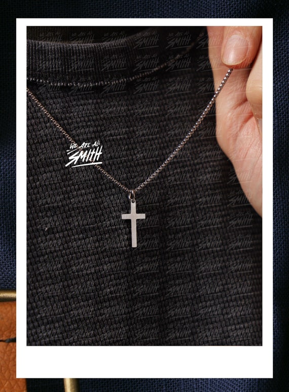 Cross Necklace for Men Custom Engraved Waterproof Simple Cross Necklaces  Spiritual Jewelry Father's Day Gifts - Etsy | Cross necklace simple,  Engraved cross necklace, Mens cross necklace