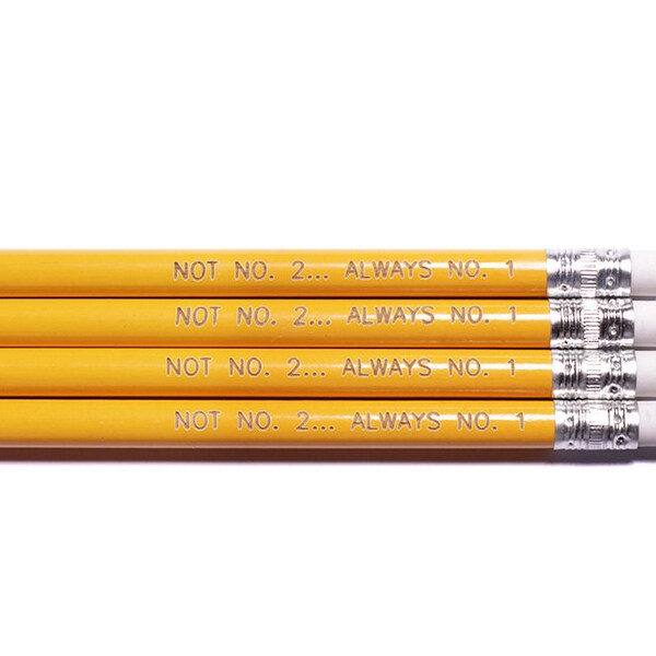 Not No.2 ... Always No. 1- Pencils - Set of 4  - the NEW No.2 pencil - Paper and stationary goods