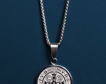 St. Benedict Medal Men's Necklace (LARGE) — WE ARE ALL SMITH