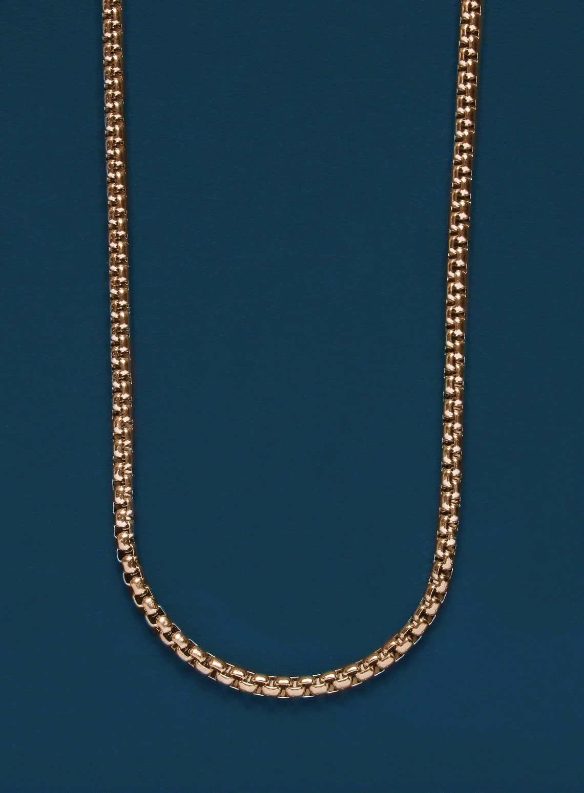 Men Jewelry Gold Chain Necklace 14k Gold Plated Over Stainless Etsy