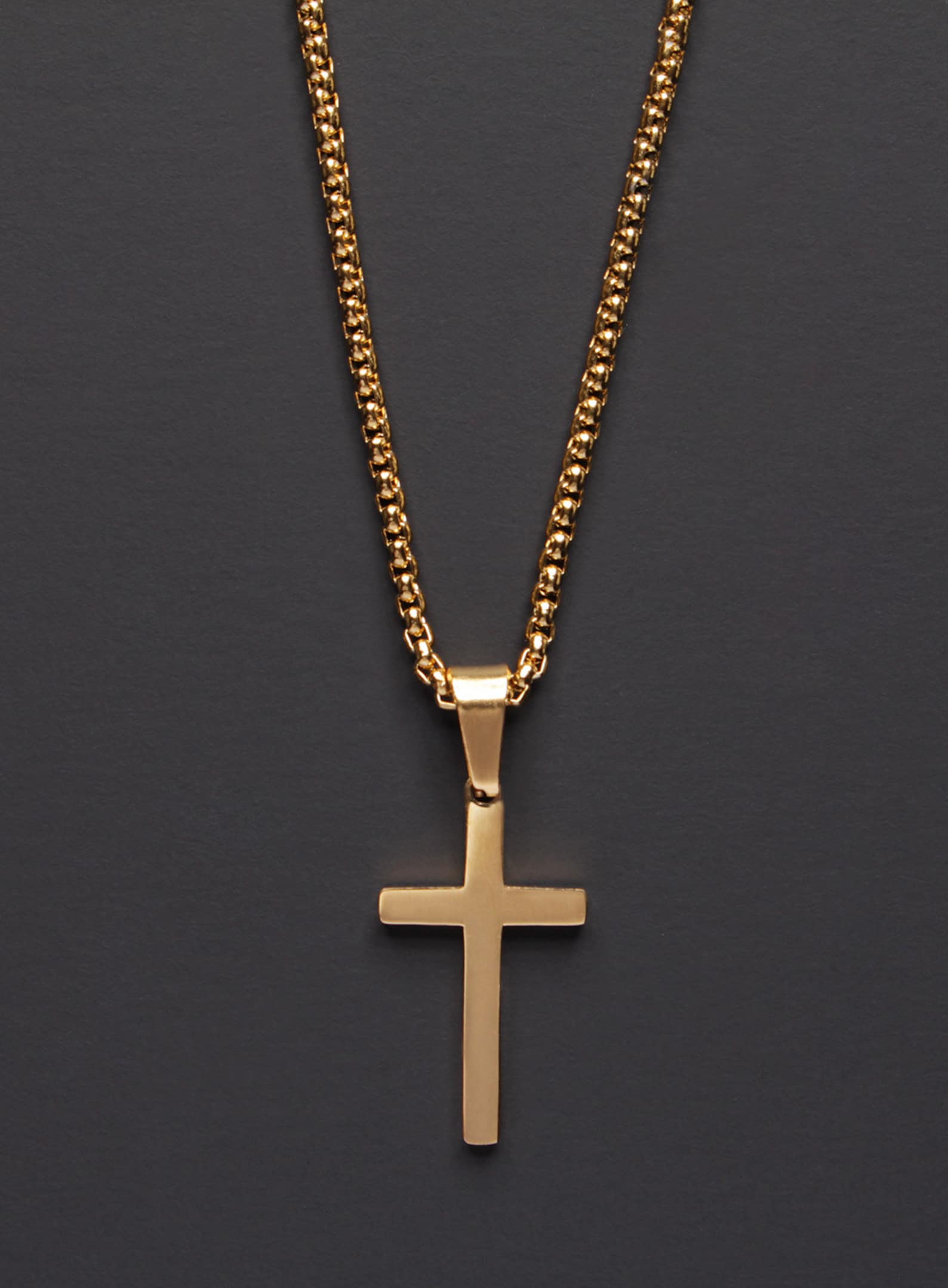 Gold chain with cross pendant mens best sale bellvalefarms