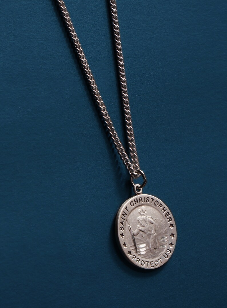 St Christopher Sterling Silver Medal / Patron Saint of Travelers ...