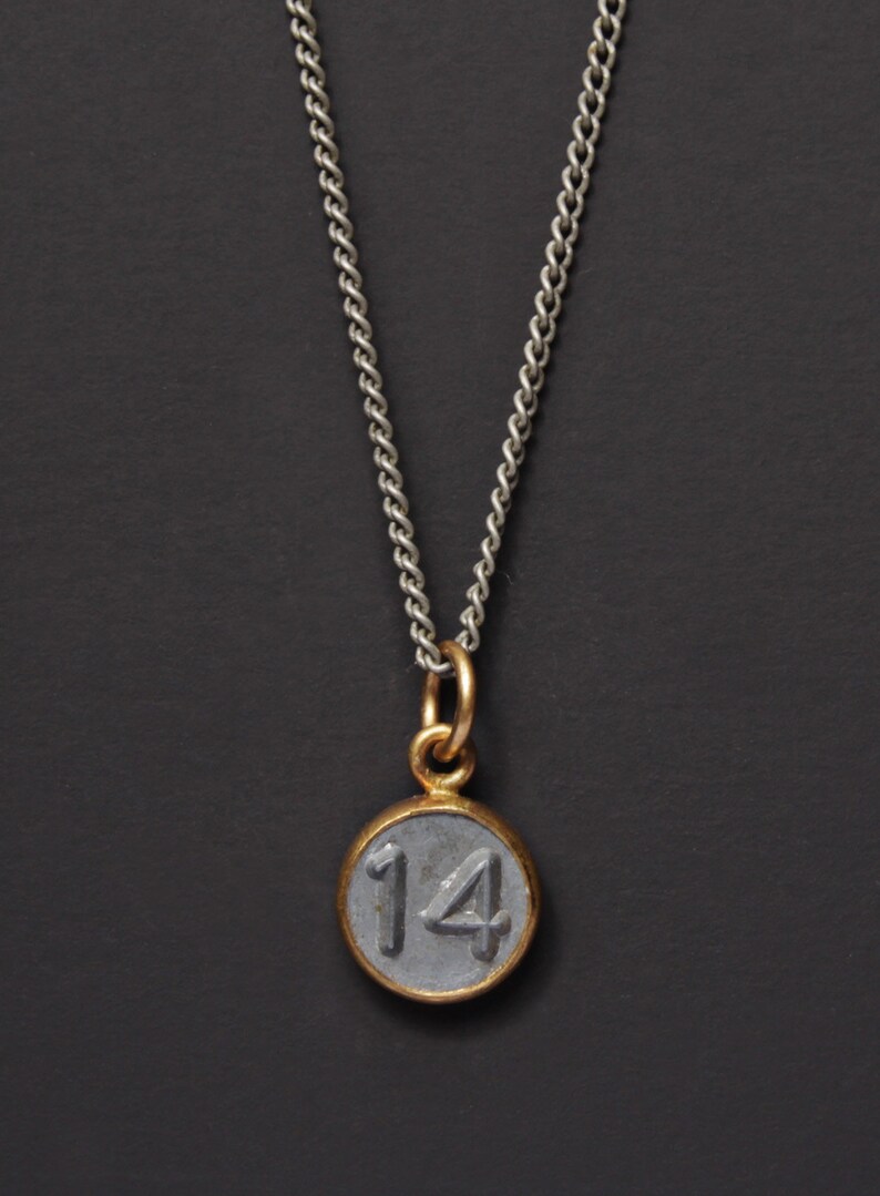 Mens Necklace / Number 14 Necklace / Numerology Personalized Etsy