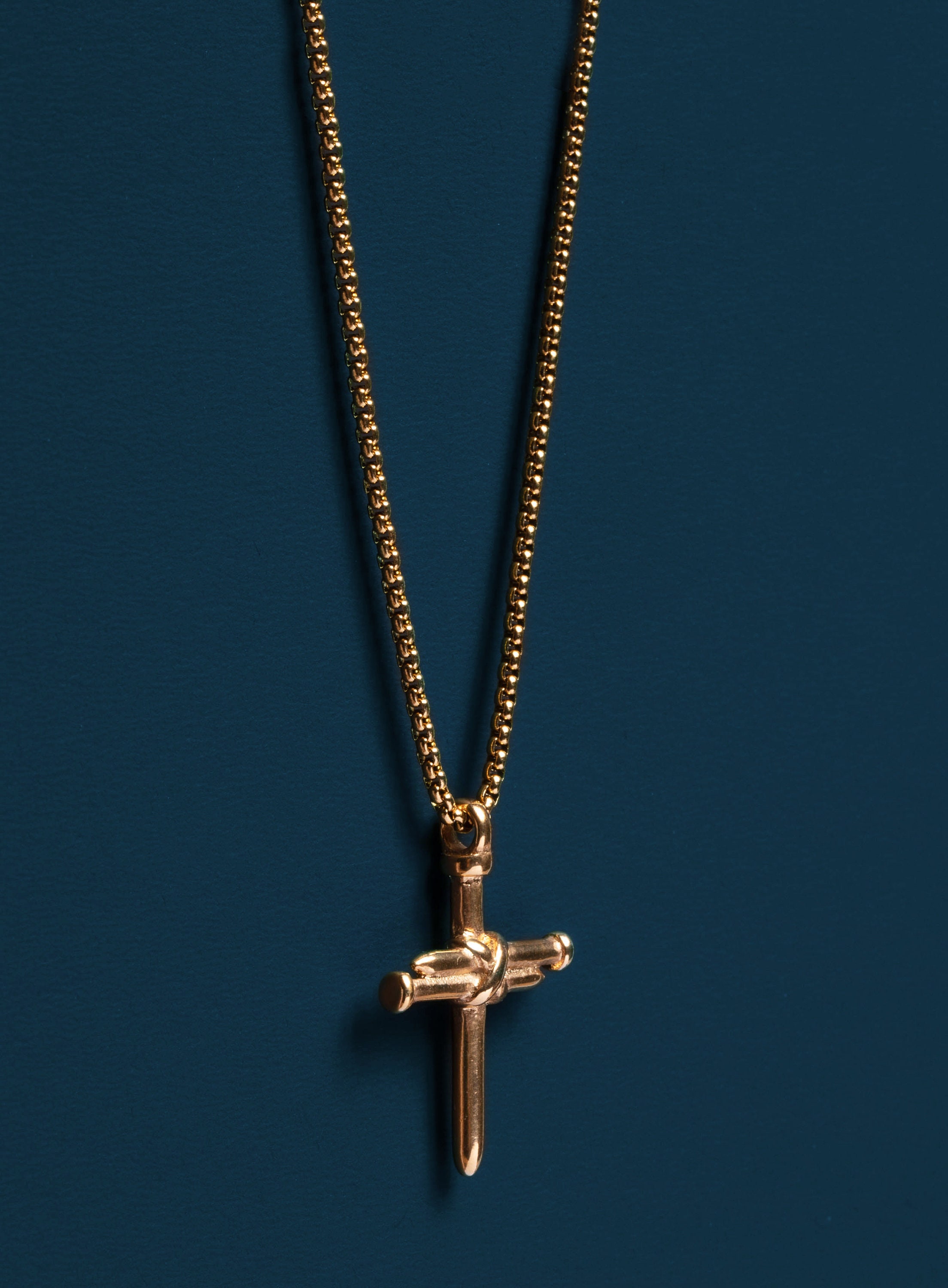 Men's Gold Cross Necklace Men's Necklaces Nail Etsy