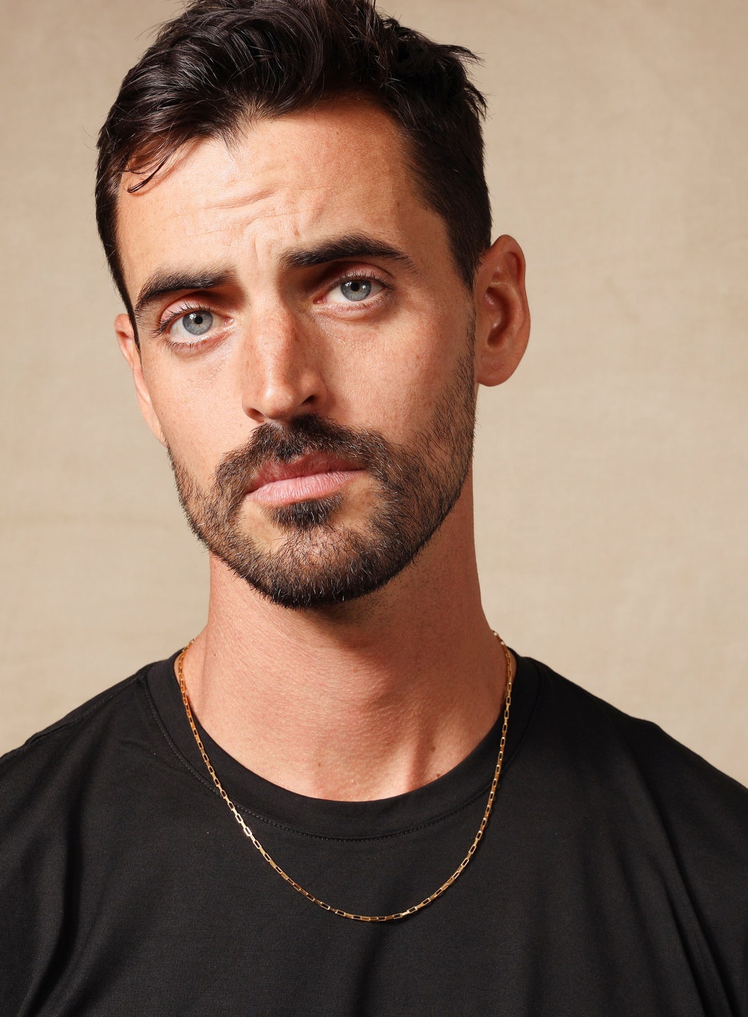 Men's Gold Chain Necklaces 1.8mm Elongated Rectangle Box Chain Jewelry for Man Christmas Gifts